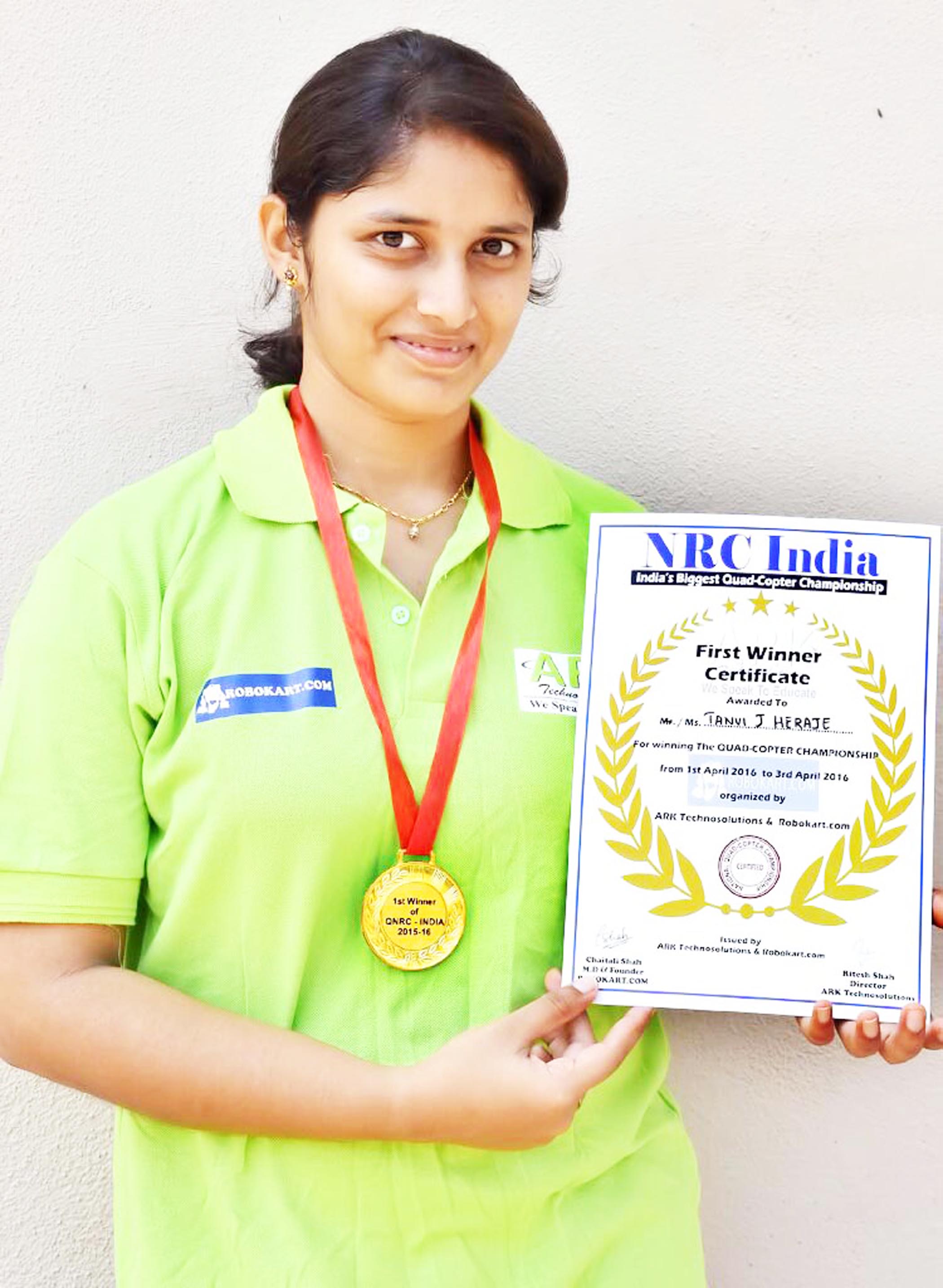 ತನ್ವಿ ಬಂಗೇರರಿಗೆ ಚಿನ್ನದ ಪದಕ